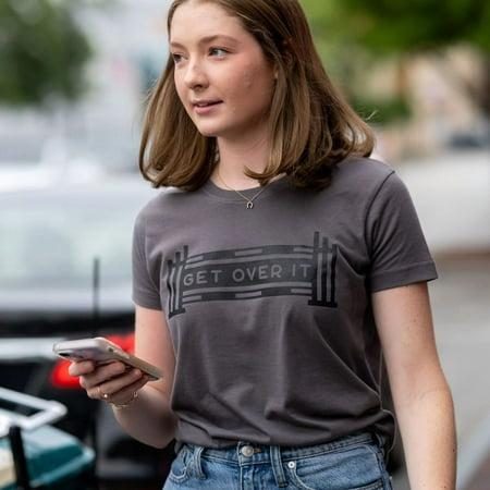 Dapplebay Get Over It Tee-Charcoal